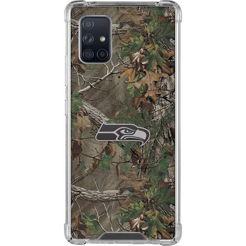 NFL Seattle Seahawks Realtree Xtra Green Camo Galaxy A71 5G Clear Case