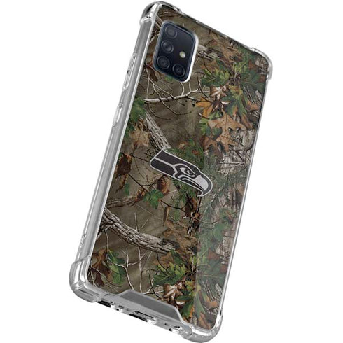 NFL Seattle Seahawks Realtree Xtra Green Camo Galaxy A71 5G Clear Case
