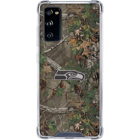 NFL Seattle Seahawks Realtree Xtra Green Camo Galaxy S20 FE Clear Case