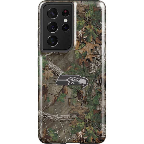 NFL Seattle Seahawks Realtree Xtra Green Camo Galaxy S21 Ultra 5G Pro Case