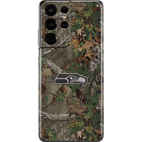 NFL Seattle Seahawks Realtree Xtra Green Camo Galaxy S21 Ultra 5G Skin