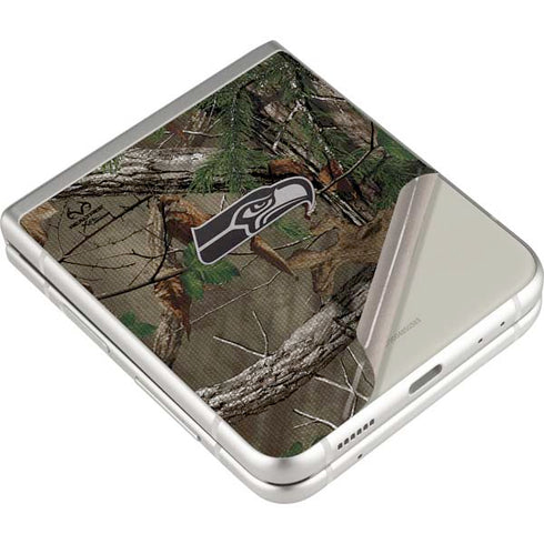 NFL Seattle Seahawks Realtree Xtra Green Camo Galaxy Z Flip3 5G Skin