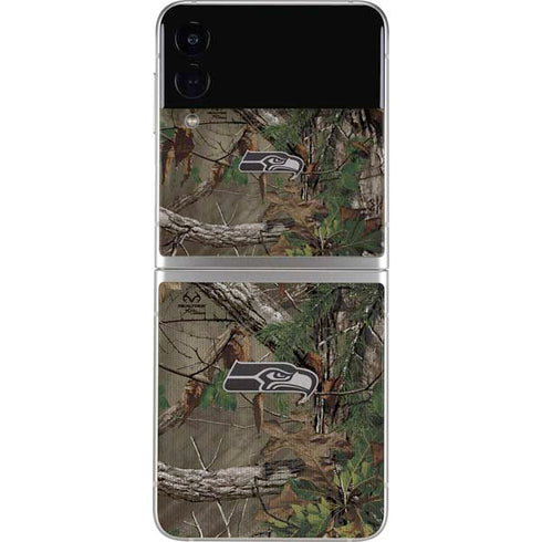 NFL Seattle Seahawks Realtree Xtra Green Camo Galaxy Z Flip4 5G Skin