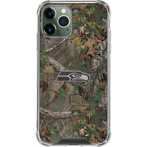 NFL Seattle Seahawks Realtree Xtra Green Camo iPhone 11 Pro Max Clear Case