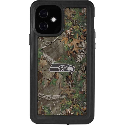 NFL Seattle Seahawks Realtree Xtra Green Camo iPhone 12 Waterproof Case
