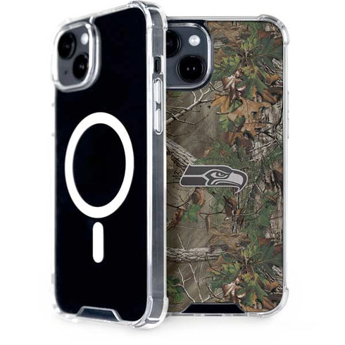 NFL Seattle Seahawks Realtree Xtra Green Camo iPhone 13 MagSafe Case