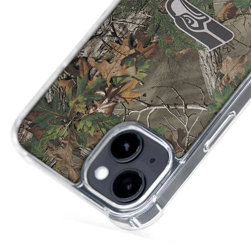 NFL Seattle Seahawks Realtree Xtra Green Camo iPhone 15 MagSafe Case