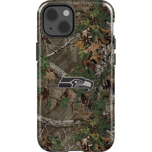 NFL Seattle Seahawks Realtree Xtra Green Camo iPhone 15 Impact Case