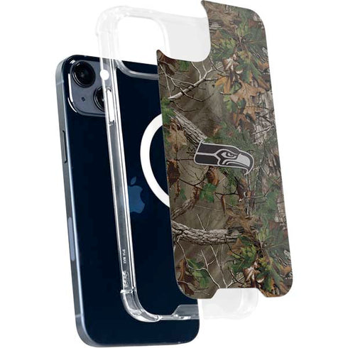 NFL Seattle Seahawks Realtree Xtra Green Camo iPhone 15 Plus MagSafe Case