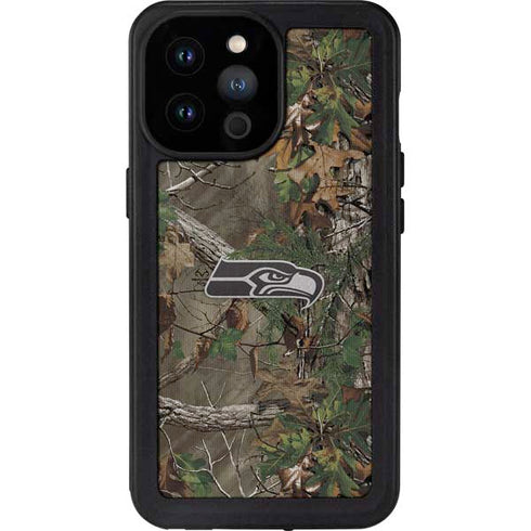 NFL Seattle Seahawks Realtree Xtra Green Camo iPhone 14 Pro Max Waterproof Case