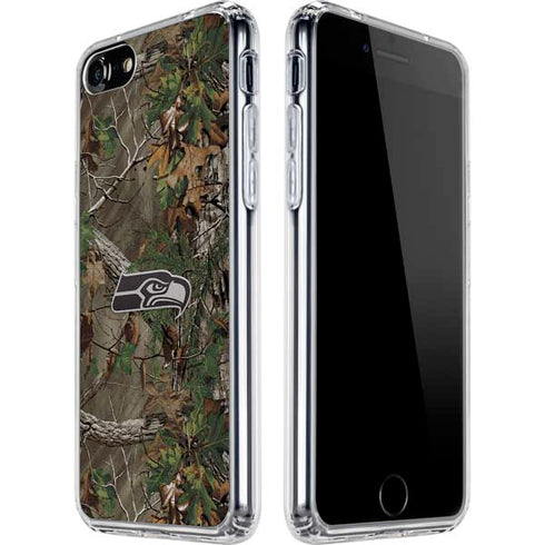 NFL Seattle Seahawks Realtree Xtra Green Camo iPhone SE (2nd & 3rd Gen) Clear Case