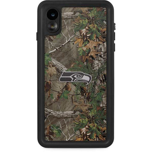 NFL Seattle Seahawks Realtree Xtra Green Camo iPhone XR Waterproof Case