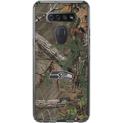 NFL Seattle Seahawks Realtree Xtra Green Camo LG K51/Q51 Clear Case
