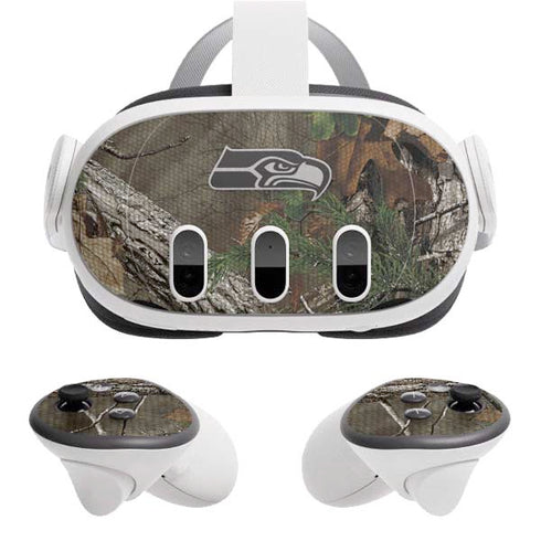 NFL Seattle Seahawks Realtree Xtra Green Camo Meta Quest 3 Skin