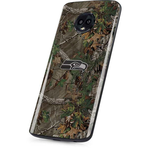 NFL Seattle Seahawks Realtree Xtra Green Camo Moto G6 Skin