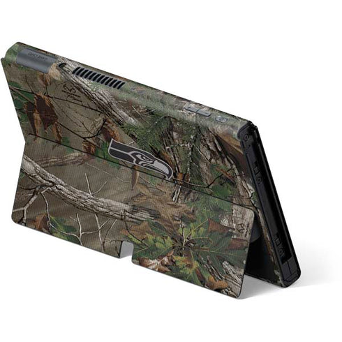 NFL Seattle Seahawks Realtree Xtra Green Camo Nintendo Switch OLED (2021) Skin