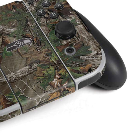 NFL Seattle Seahawks Realtree Xtra Green Camo Nintendo Switch OLED (2021) Skin
