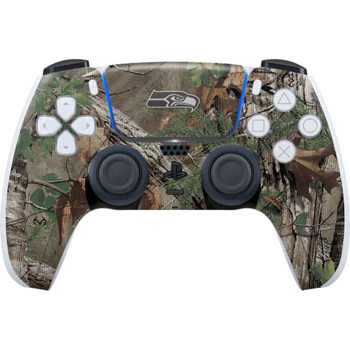NFL Seattle Seahawks Realtree Xtra Green Camo PS5 Controller Skin