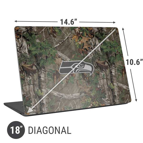 NFL Seattle Seahawks Realtree Xtra Green Camo Universal Laptop 18in (14.6 x 10.6in) Skin