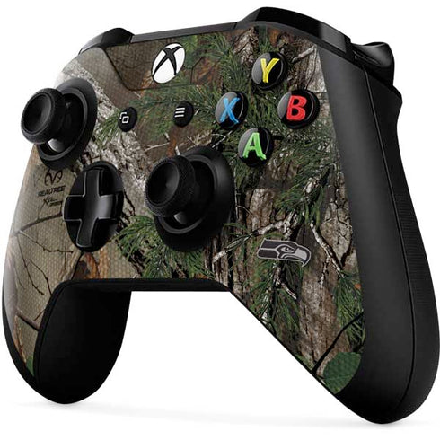 NFL Seattle Seahawks Realtree Xtra Green Camo Xbox One X Controller Skin