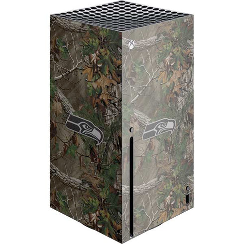 NFL Seattle Seahawks Realtree Xtra Green Camo Xbox Series X Console Skin