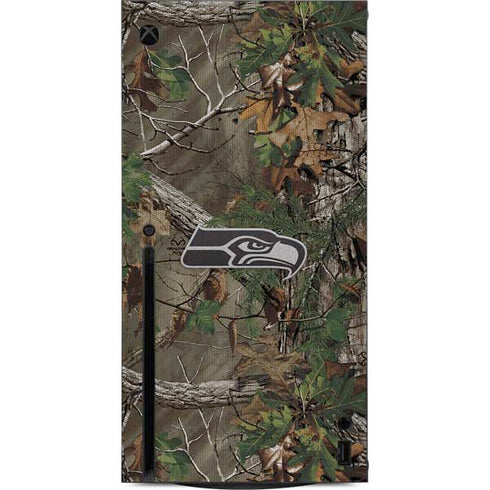 NFL Seattle Seahawks Realtree Xtra Green Camo Xbox Series X Console Skin
