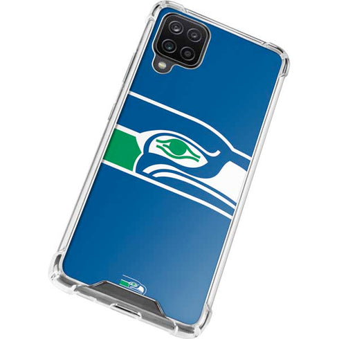 NFL Seattle Seahawks Retro Logo Galaxy A12 Clear Case