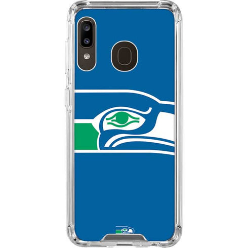 NFL Seattle Seahawks Retro Logo Galaxy A30 Clear Case