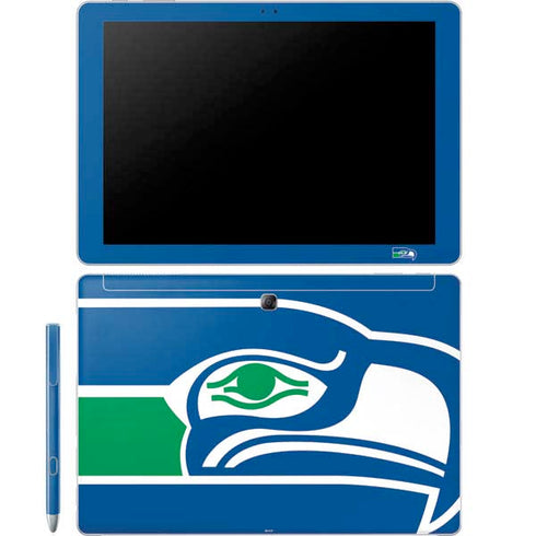 NFL Seattle Seahawks Retro Logo Galaxy Book 12in Skin