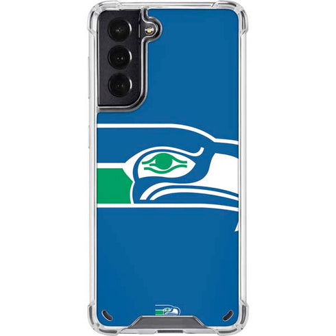 NFL Seattle Seahawks Retro Logo Galaxy S21 5G Clear Case
