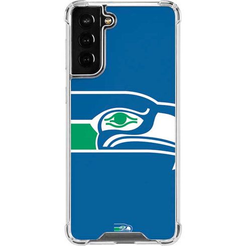 NFL Seattle Seahawks Retro Logo Galaxy S21 FE Clear Case
