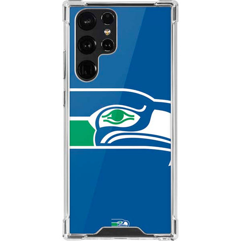 NFL Seattle Seahawks Retro Logo Galaxy S22 Ultra Clear Case