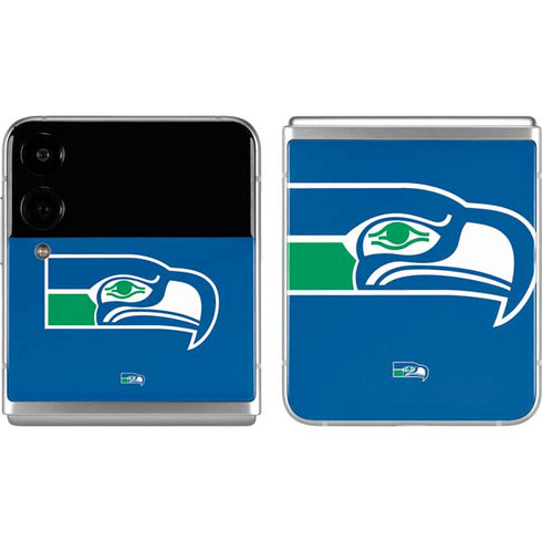NFL Seattle Seahawks Retro Logo Galaxy Z Flip4 5G Skin