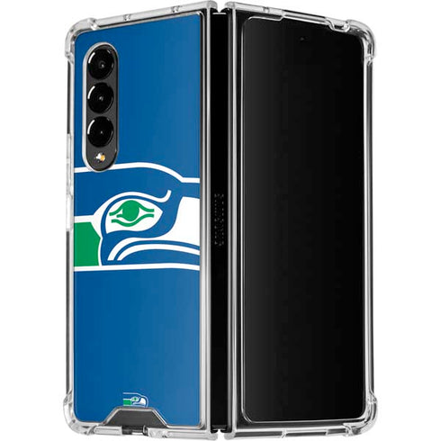 NFL Seattle Seahawks Retro Logo Galaxy Z Fold4 5G Clear Case