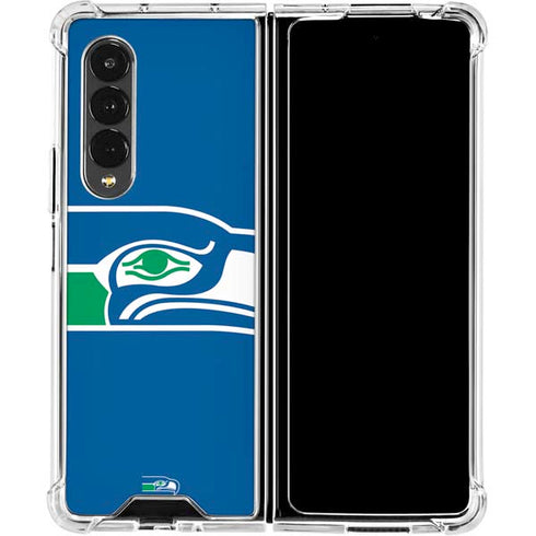 NFL Seattle Seahawks Retro Logo Galaxy Z Fold4 5G Clear Case