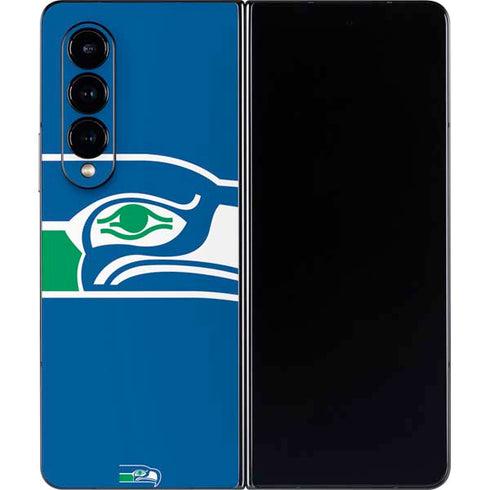 NFL Seattle Seahawks Retro Logo Galaxy Z Fold4 5G Skin