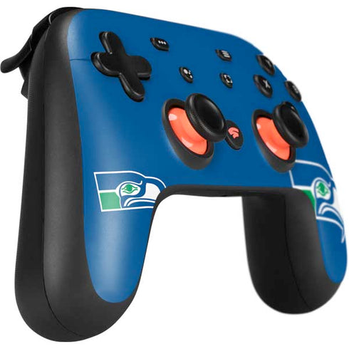 NFL Seattle Seahawks Retro Logo Google Stadia Controller Skin