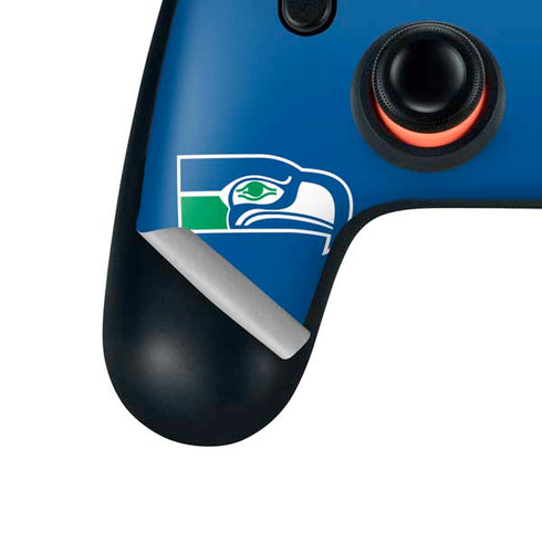 NFL Seattle Seahawks Retro Logo Google Stadia Controller Skin