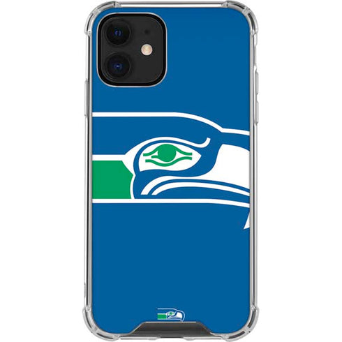 NFL Seattle Seahawks Retro Logo iPhone 12 Mini Clear Case