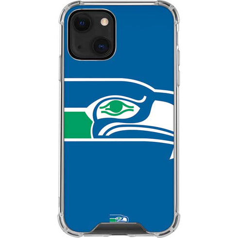 NFL Seattle Seahawks Retro Logo iPhone 13 Clear Case