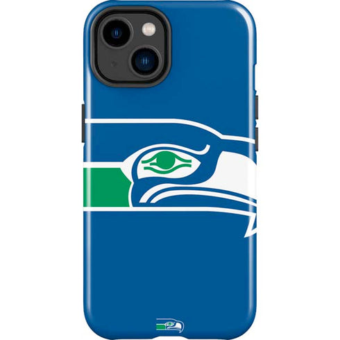 NFL Seattle Seahawks Retro Logo iPhone 15 Plus Impact Case