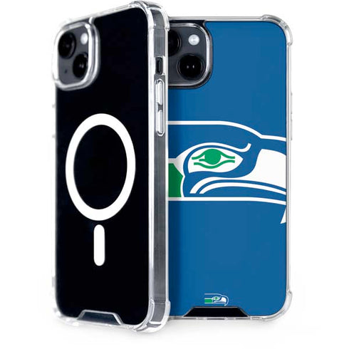 NFL Seattle Seahawks Retro Logo iPhone 15 MagSafe Case