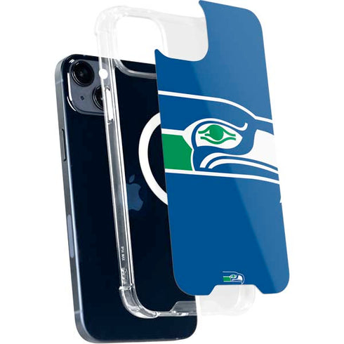 NFL Seattle Seahawks Retro Logo iPhone 15 Plus MagSafe Case