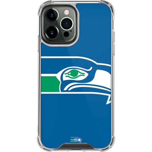 NFL Seattle Seahawks Retro Logo iPhone 14 Pro Max Clear Case