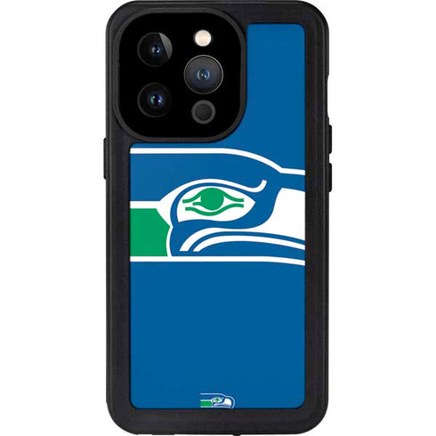 NFL Seattle Seahawks Retro Logo iPhone 14 Pro Waterproof Case
