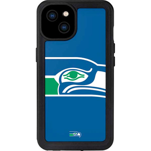 NFL Seattle Seahawks Retro Logo iPhone 15 Plus Waterproof Case