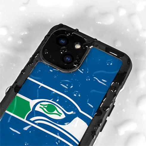 NFL Seattle Seahawks Retro Logo iPhone 15 Plus Waterproof Case