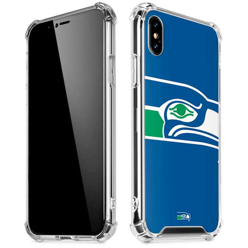 NFL Seattle Seahawks Retro Logo iPhone X/XS Clear Case