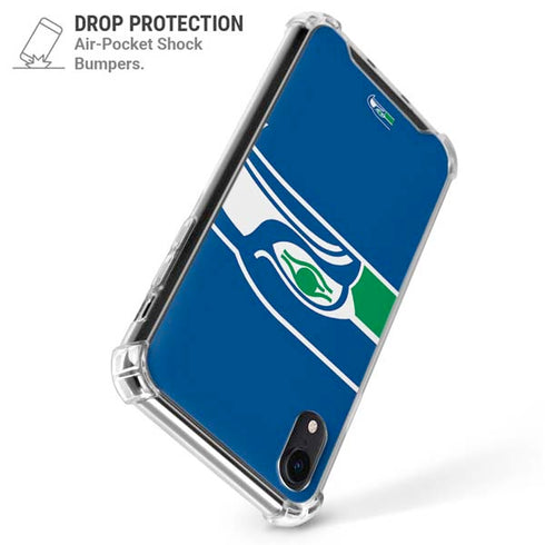NFL Seattle Seahawks Retro Logo iPhone XR Clear Case