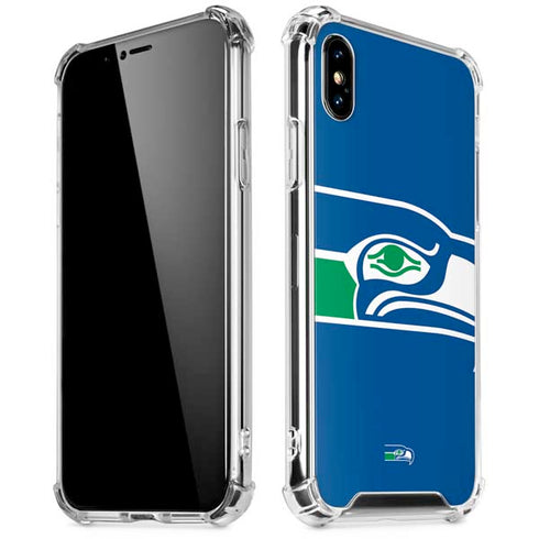 NFL Seattle Seahawks Retro Logo iPhone XS Max Clear Case